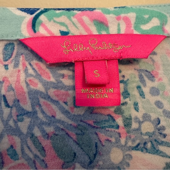 Lilly Pulitzer Tosha Bell Sleeve Top Beach You To It Size S - Picture 3 of 6